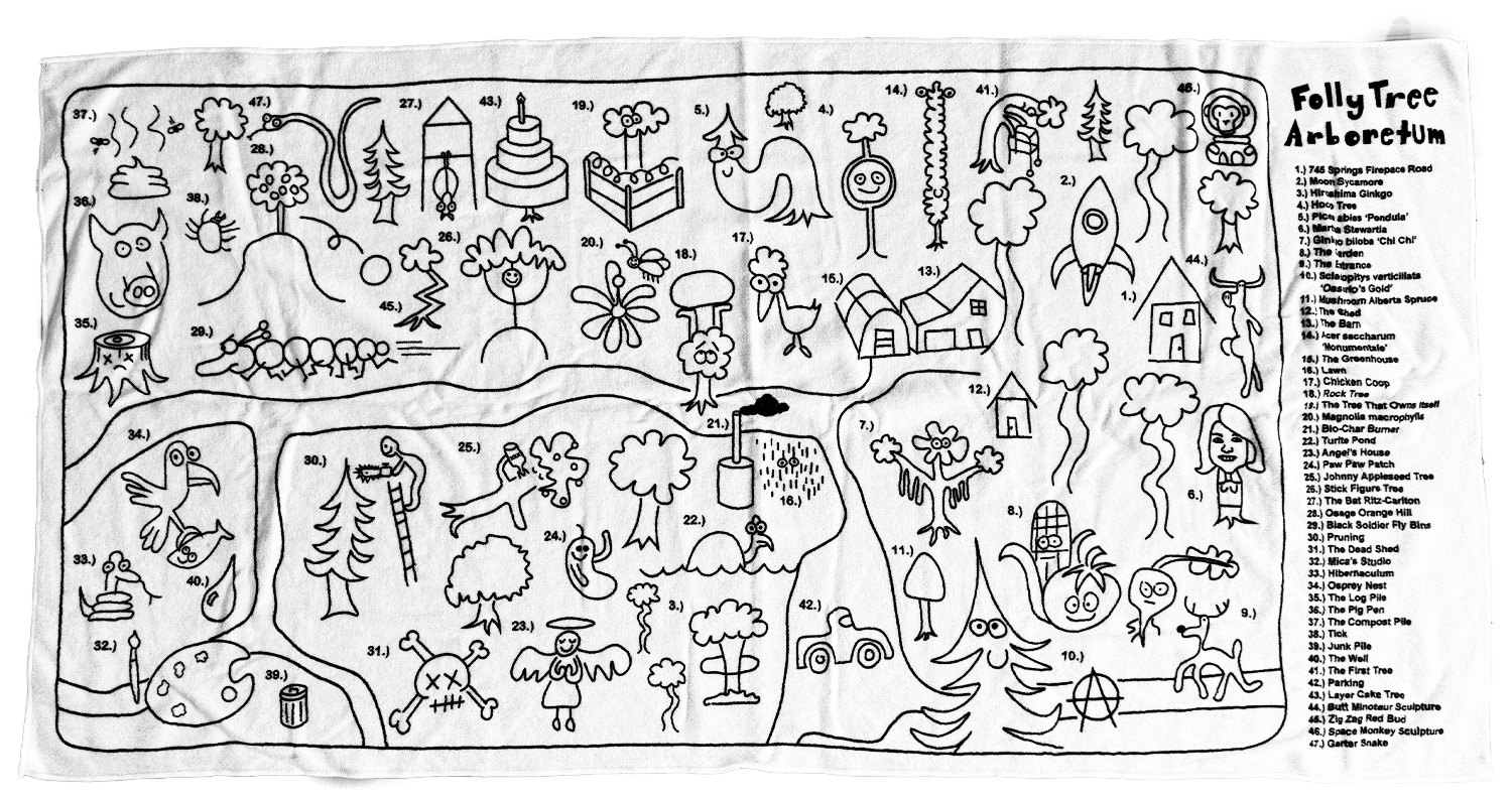 Folly Tree Map Towel
